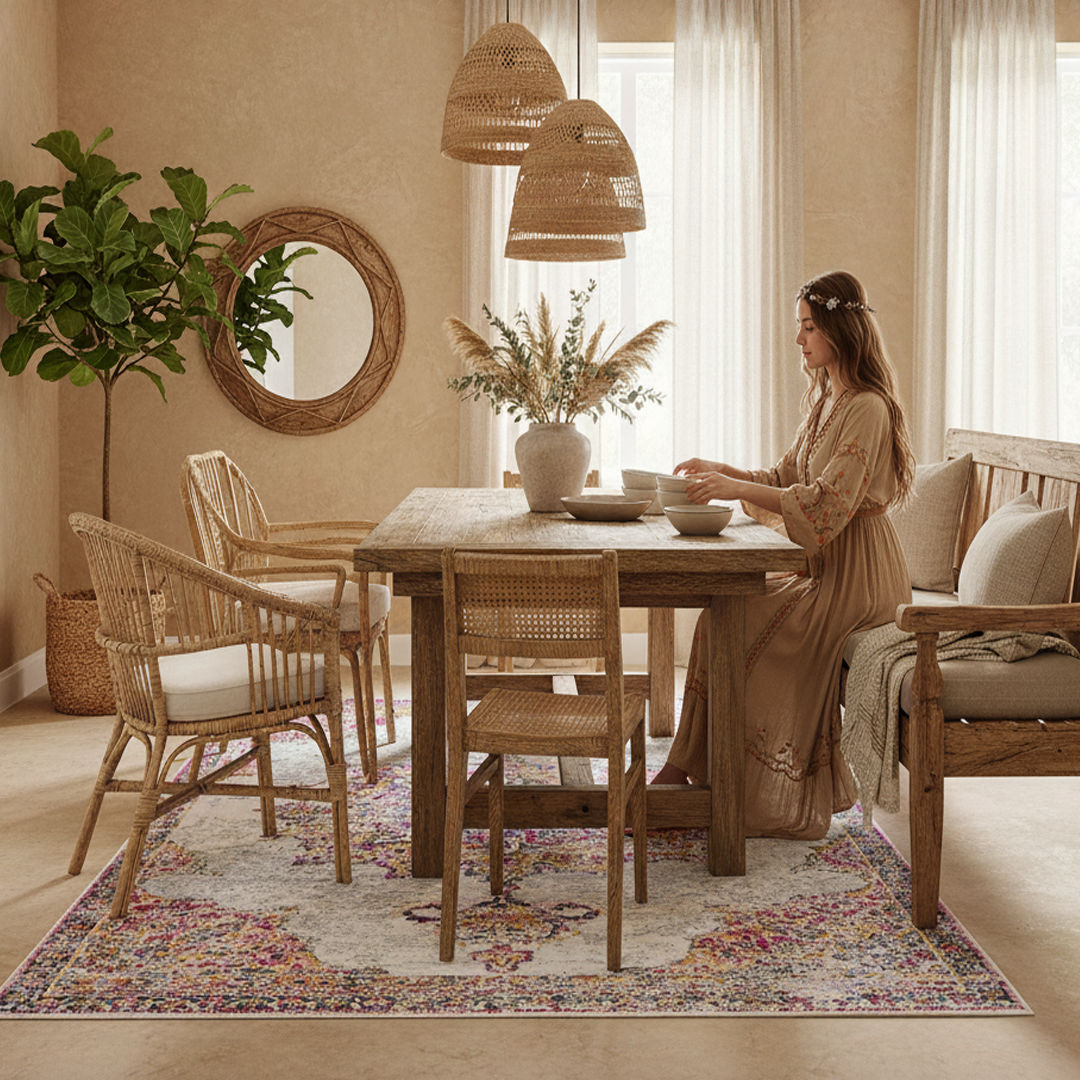 LORAVA - Hand Tufted Bohemian Carpet